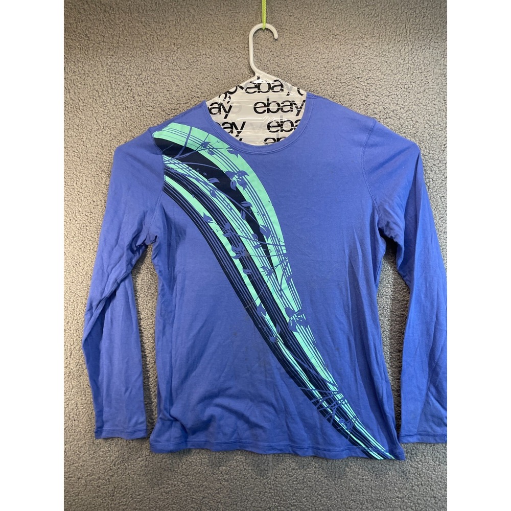 Tek Gear Mens Shirt XL Purple Dry Tek Long Sleeve Pullover